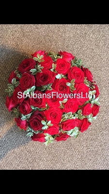 All red rose posy arrangement