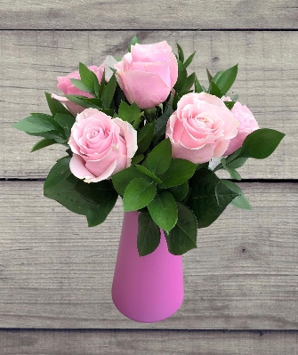 Pink rose Eco vase
