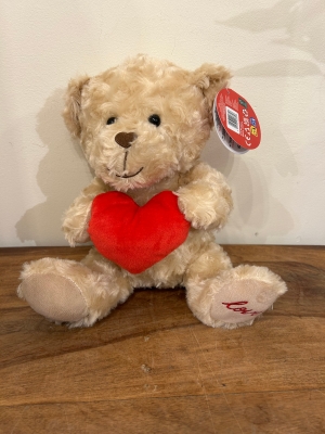 Brown bear with heart