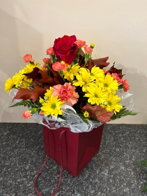 Autumnal bag arrangement