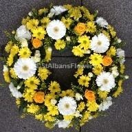 Loose Wreath Yellows and whites