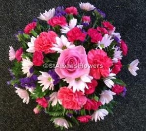 Posy Arrangement, Pink, Cerise and Purple