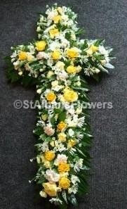 Loose cross in yellow and white