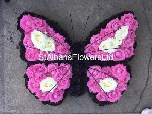 Butterfly made from roses