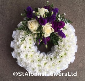 Based Wreath Purple and White