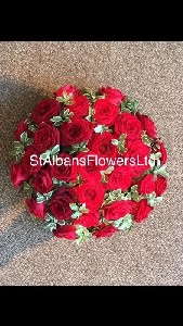 All red rose posy arrangement