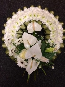 Green and white based wreath