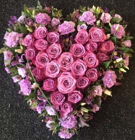 Modern Loose Heart Pinks and lilacs