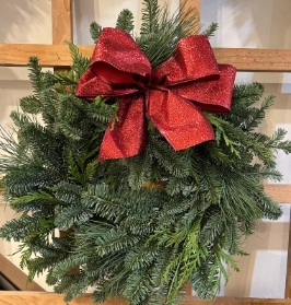 Natural different foliage wreath