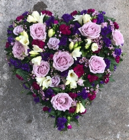Lilac and purple loose heart