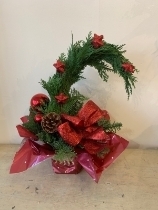 Children's workshop Grinch tree in a pot