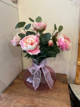 Artificial Silk peony Vase Arrangement