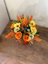 Artificial Pumpkin vase arrangement