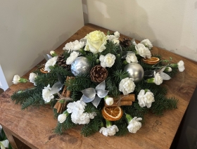 White and silver arrangement