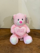 Pink I Love Mum Teddy