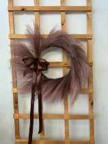 Brown feather wreath
