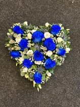 Loose blue and white heart