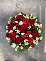 Loose posy pad in red and white