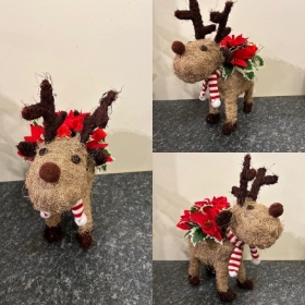 Standing Reindeer silk arrangement